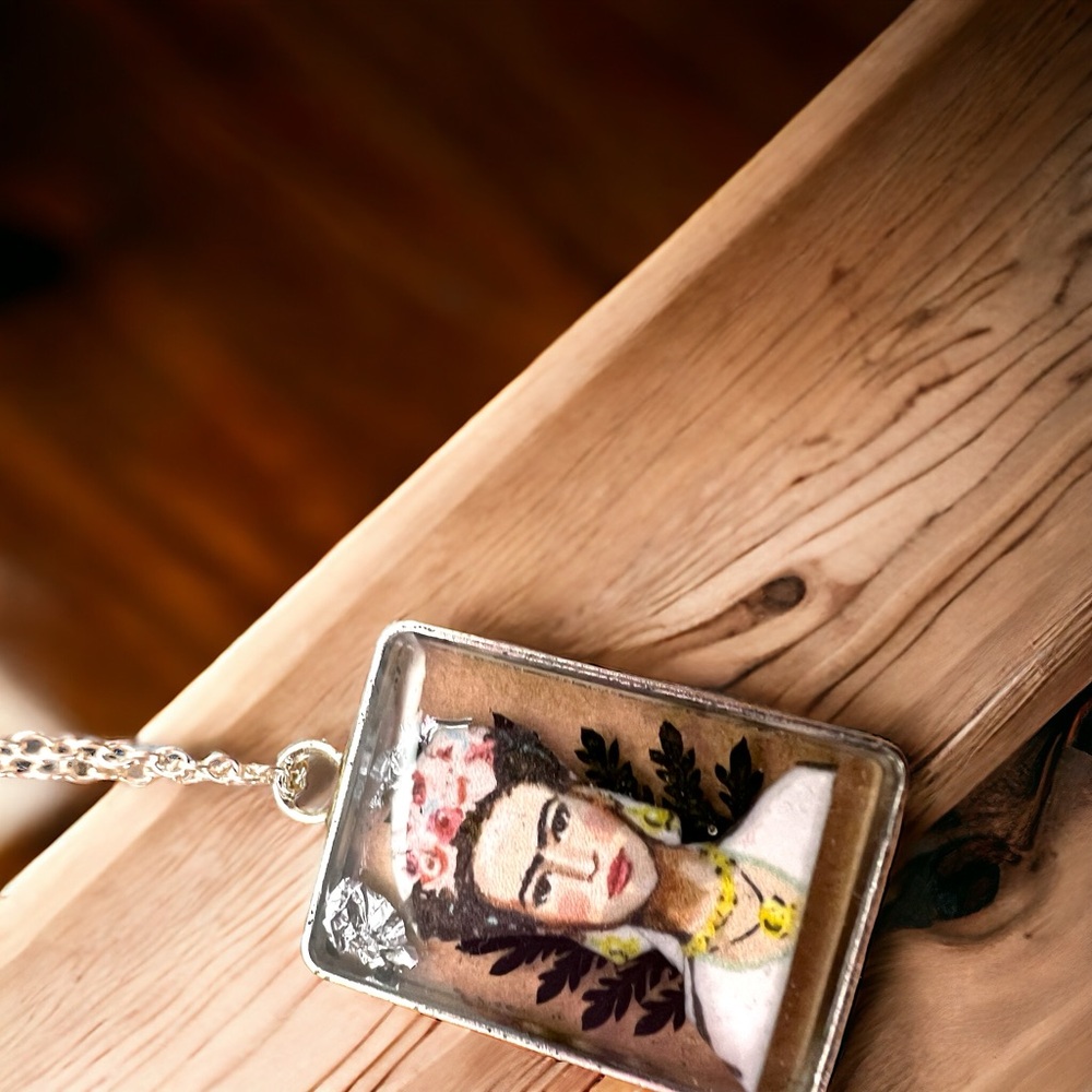 Frida Kahlo Handmade Epoxy Resin Necklace